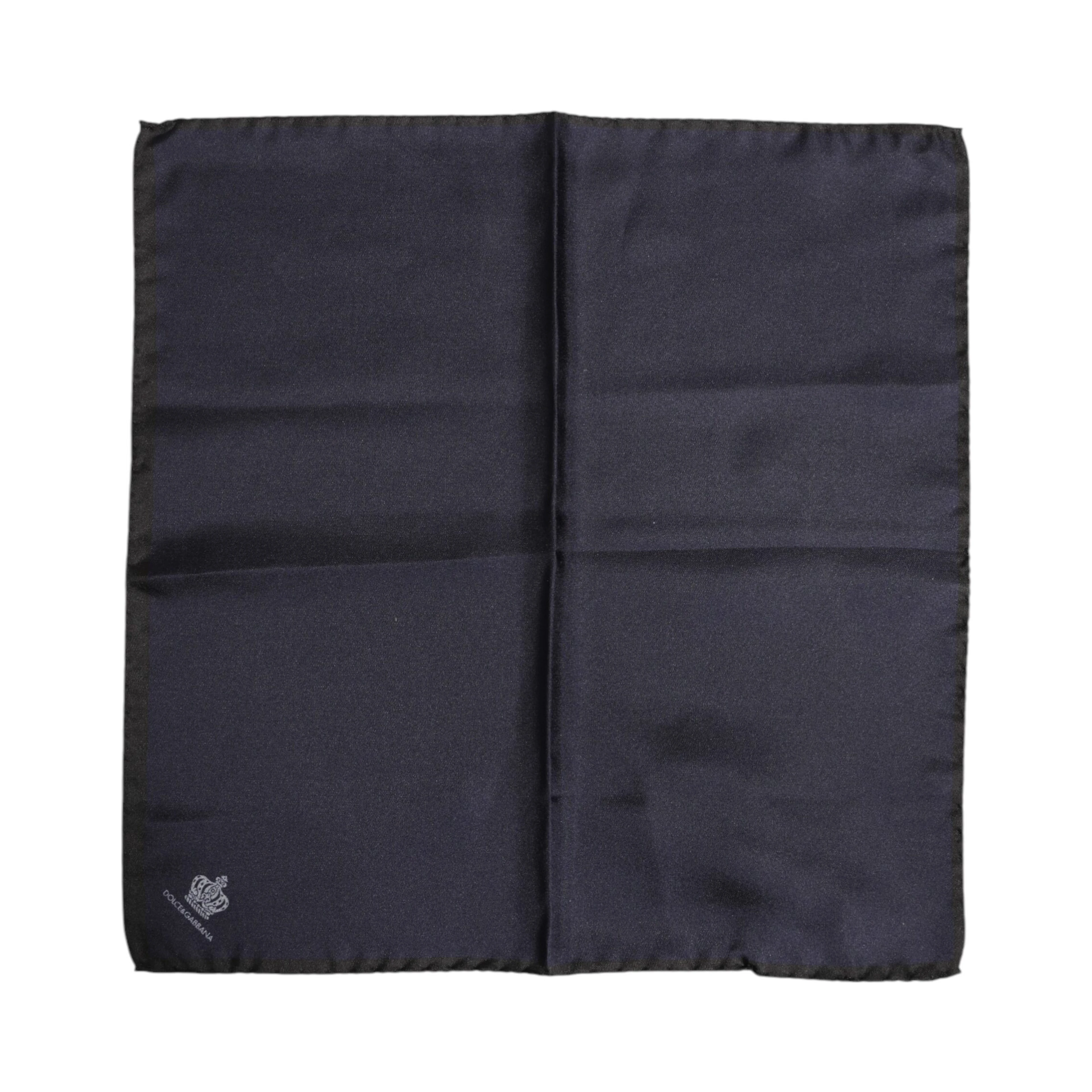 Blue DG Crown Silk Square Men Foulard Scarf