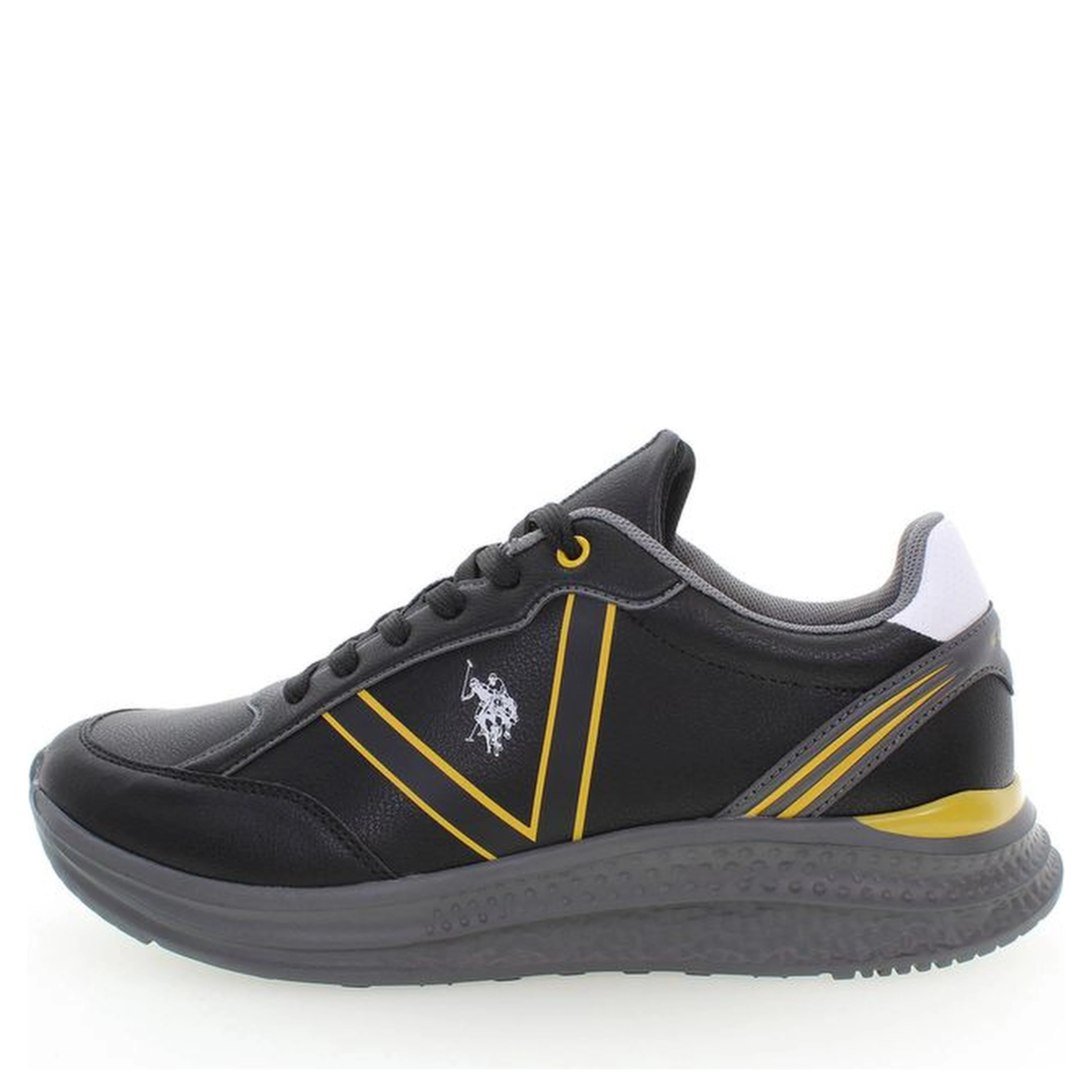 Black Polyester Sneaker