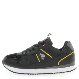 Black Polyurethane Men Sneaker