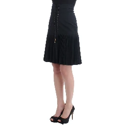 Black Wool Mini Skirt