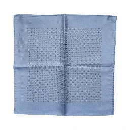 Light Blue Silk Square Men Foulard Scarf