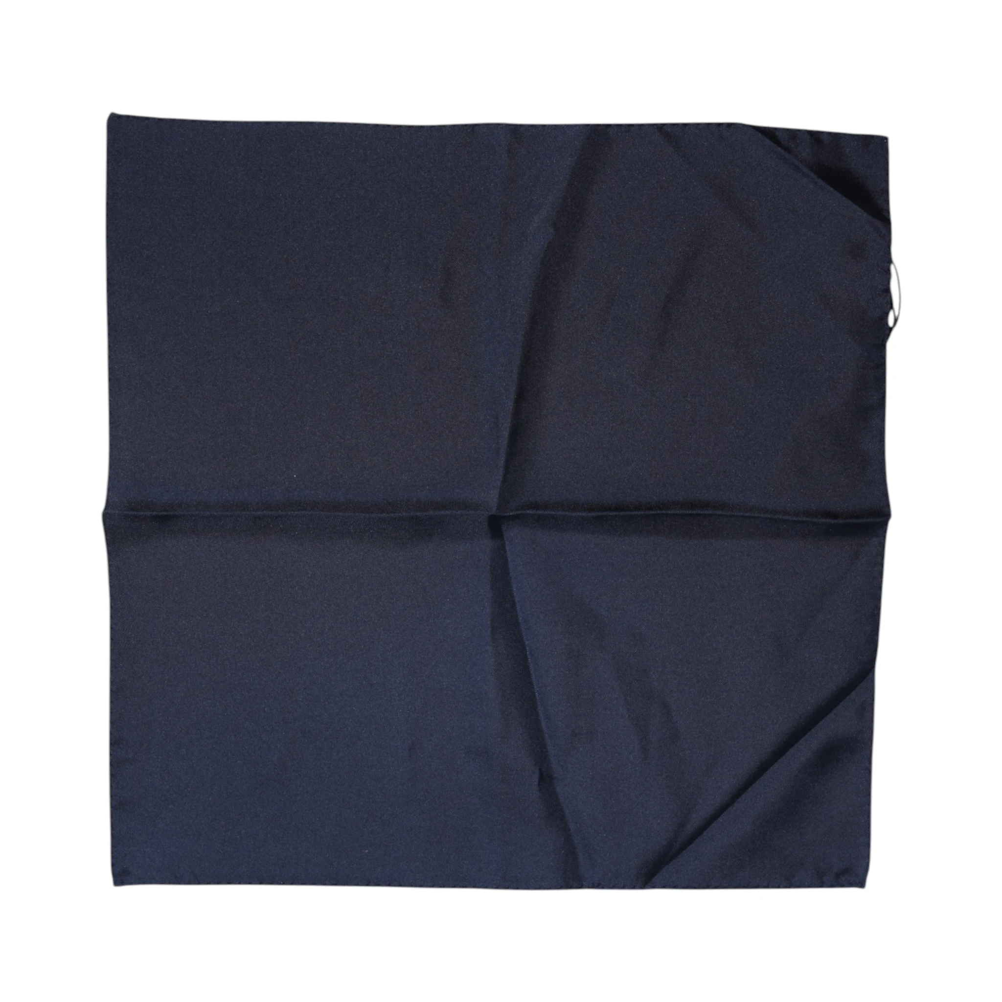 Dark Blue Silk Square Men Foulard Scarf