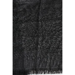 Dark Gray Cashmere Fringes Neck Warmer Scarf