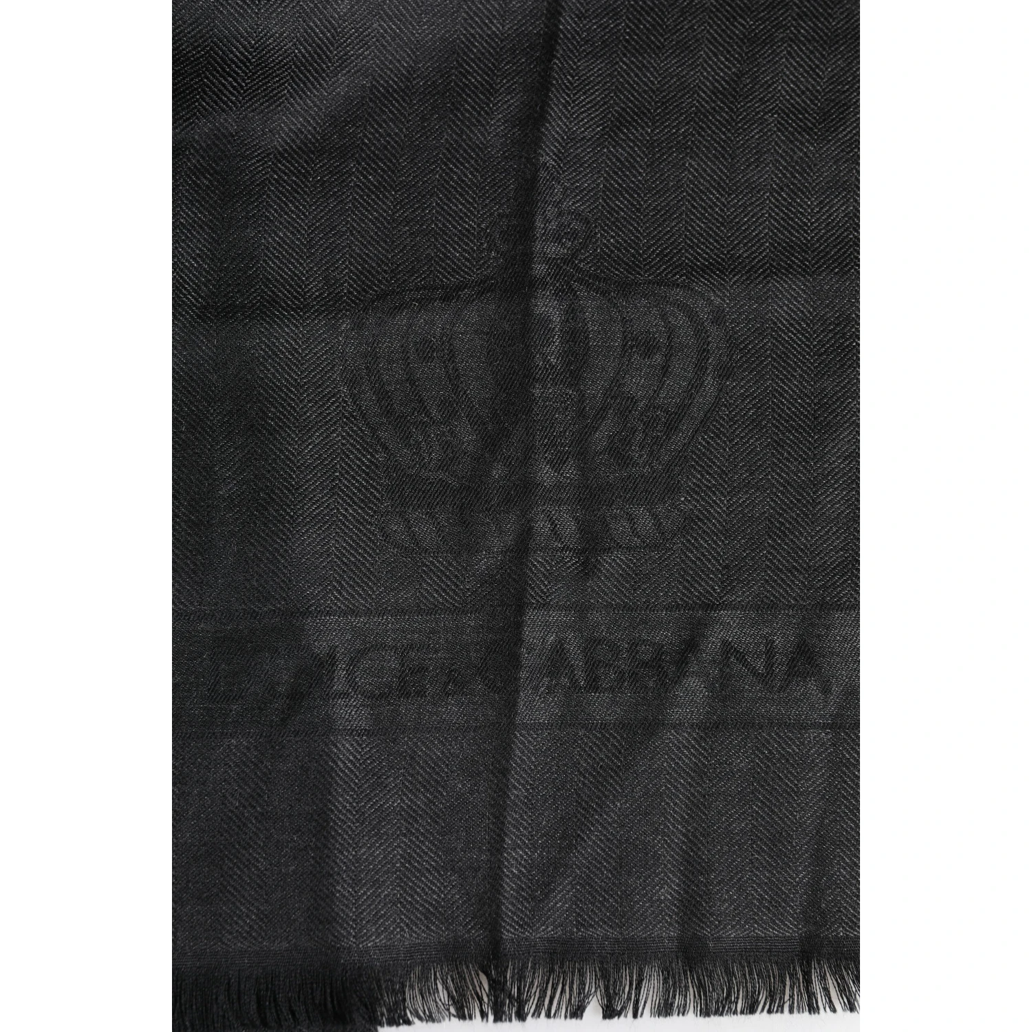 Dark Gray Cashmere Fringes Neck Warmer Scarf