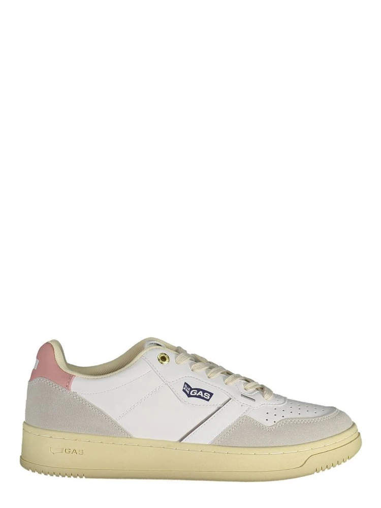 White Polyurethane Women Sneaker