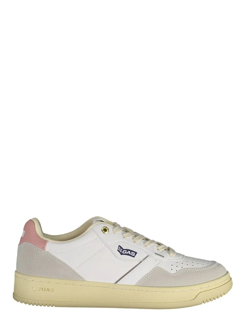 White Polyurethane Women Sneaker