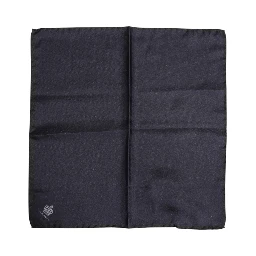 Blue DG Crown Silk Square Men Foulard Scarf