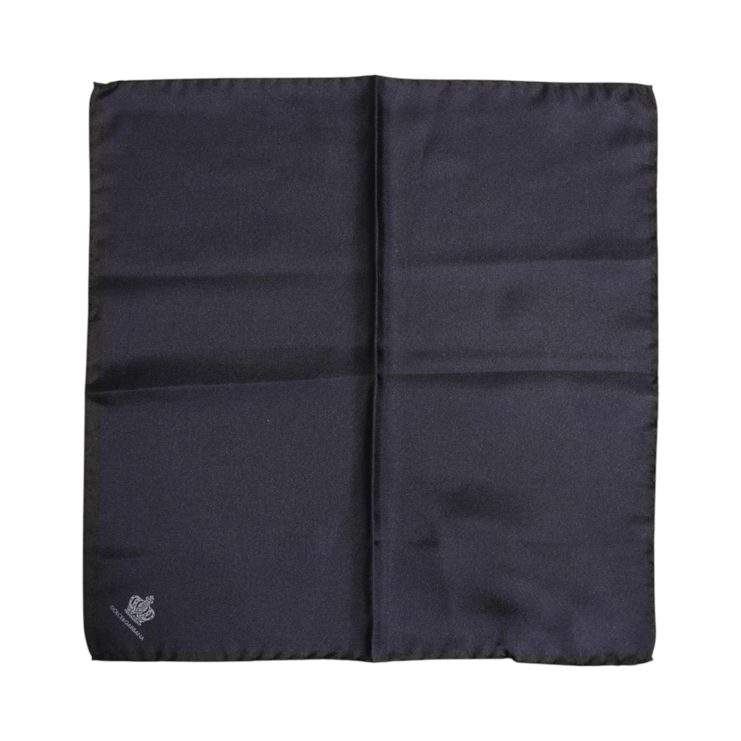 Blue DG Crown Silk Square Men Foulard Scarf