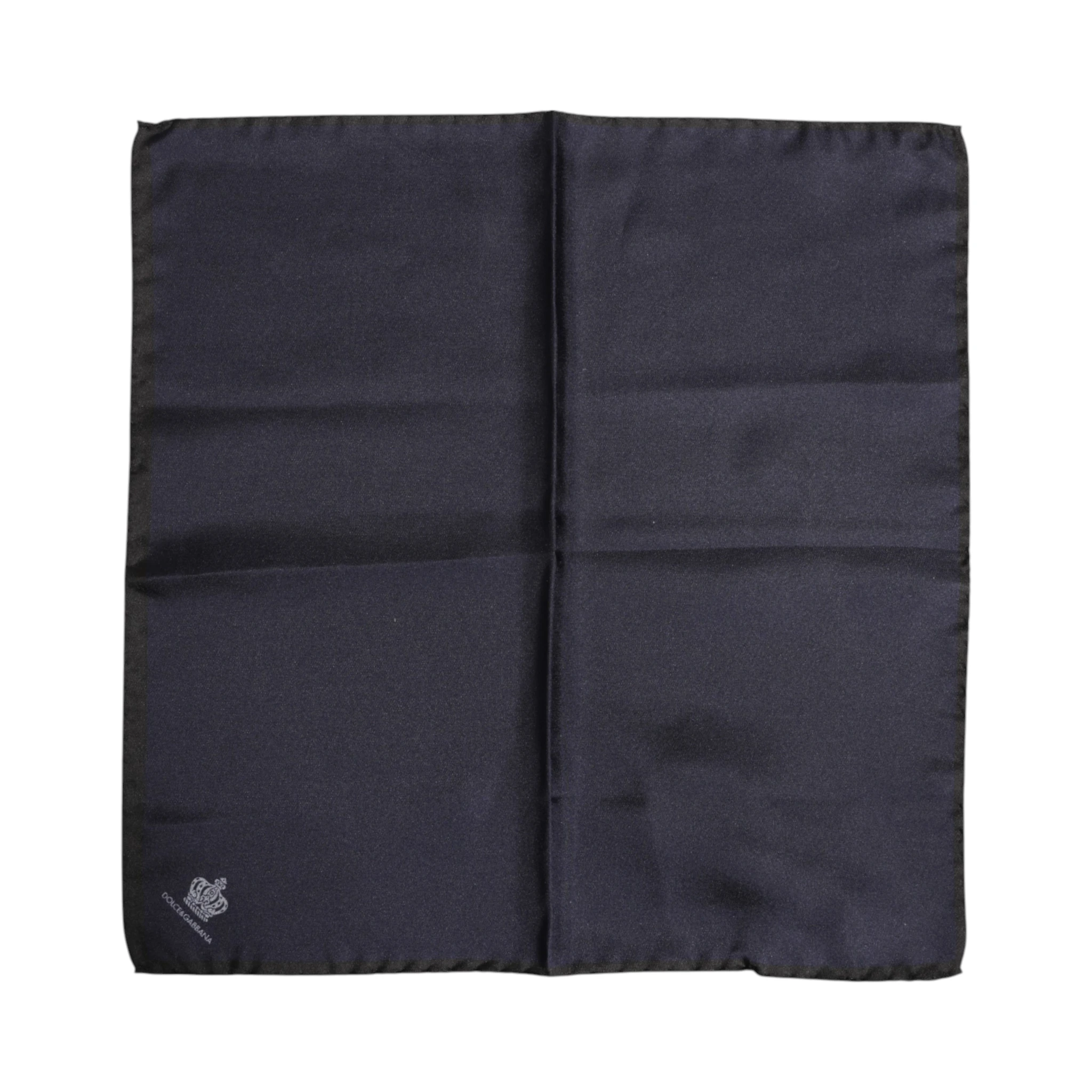 Blue DG Crown Silk Square Men Foulard Scarf