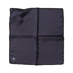 Blue DG Crown Silk Square Men Foulard Scarf