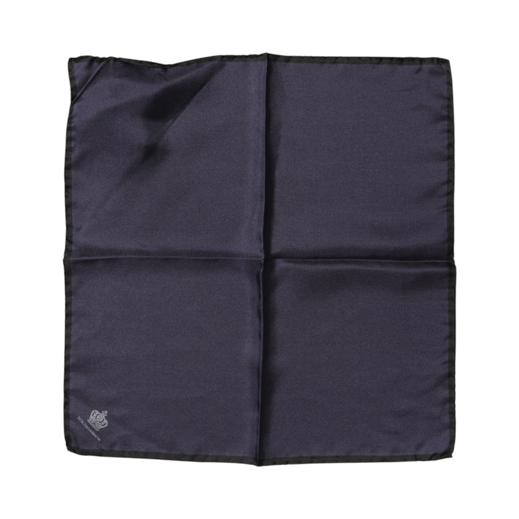 Blue DG Crown Silk Square Men Foulard Scarf