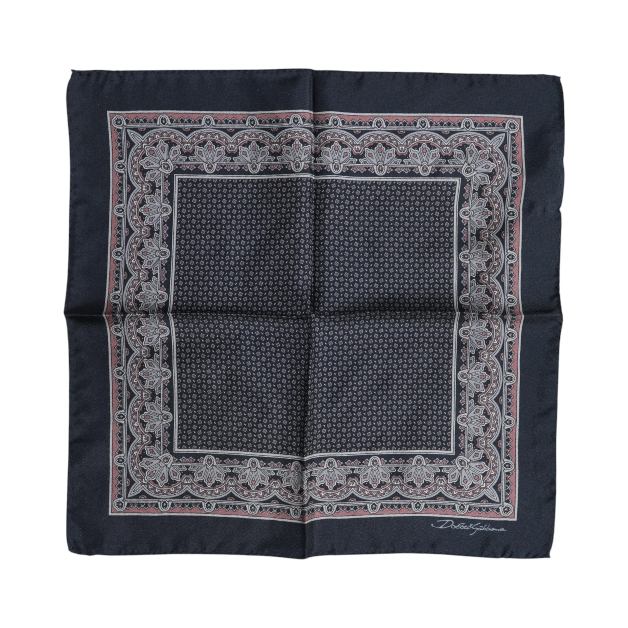 Multicolor Fantasy Silk Square Foulard Scarf