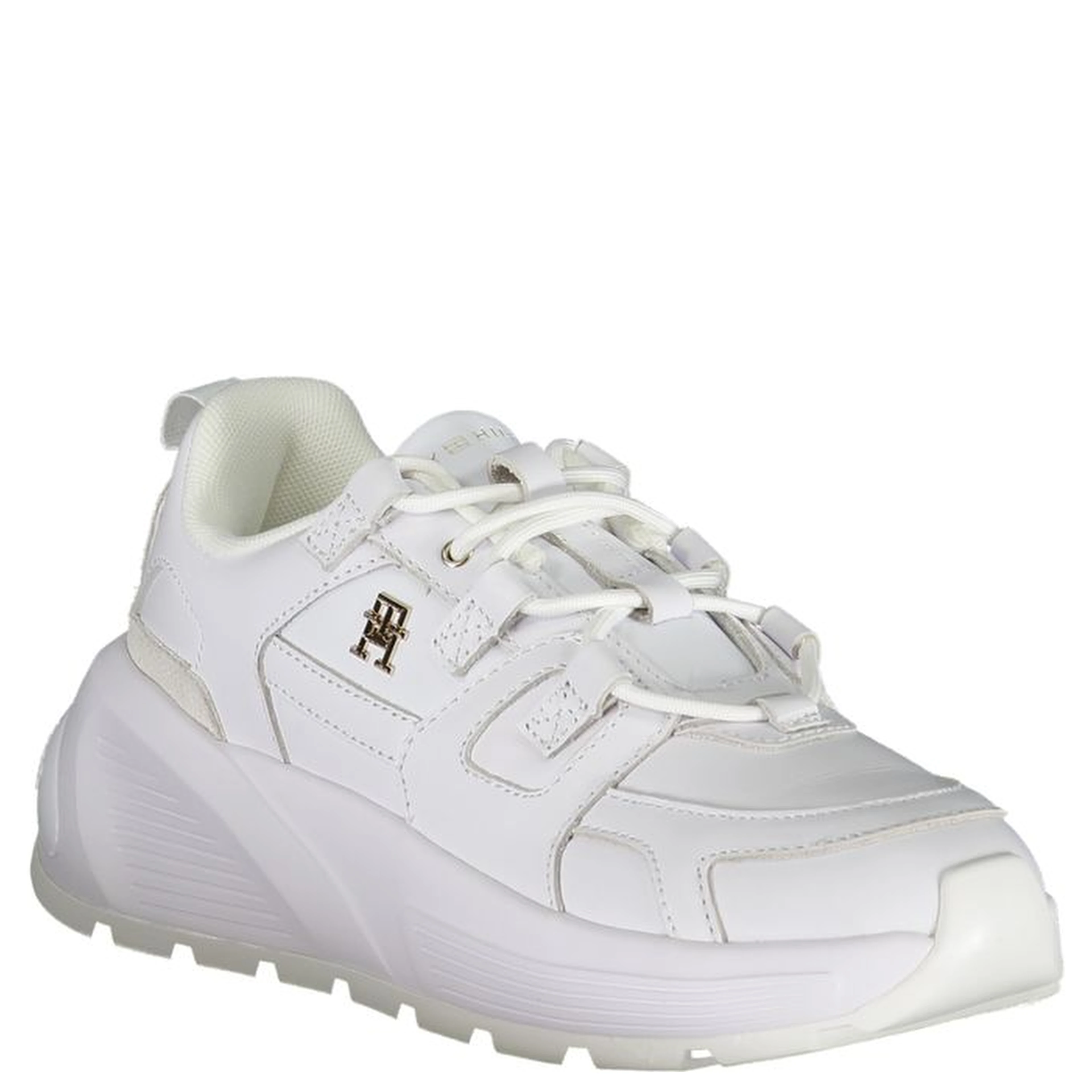White Polyester Sneaker