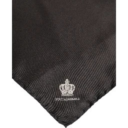 Brown DG Crown Silk Square Men Foulard Scarf