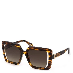 Brown Plastic Women Sunglass