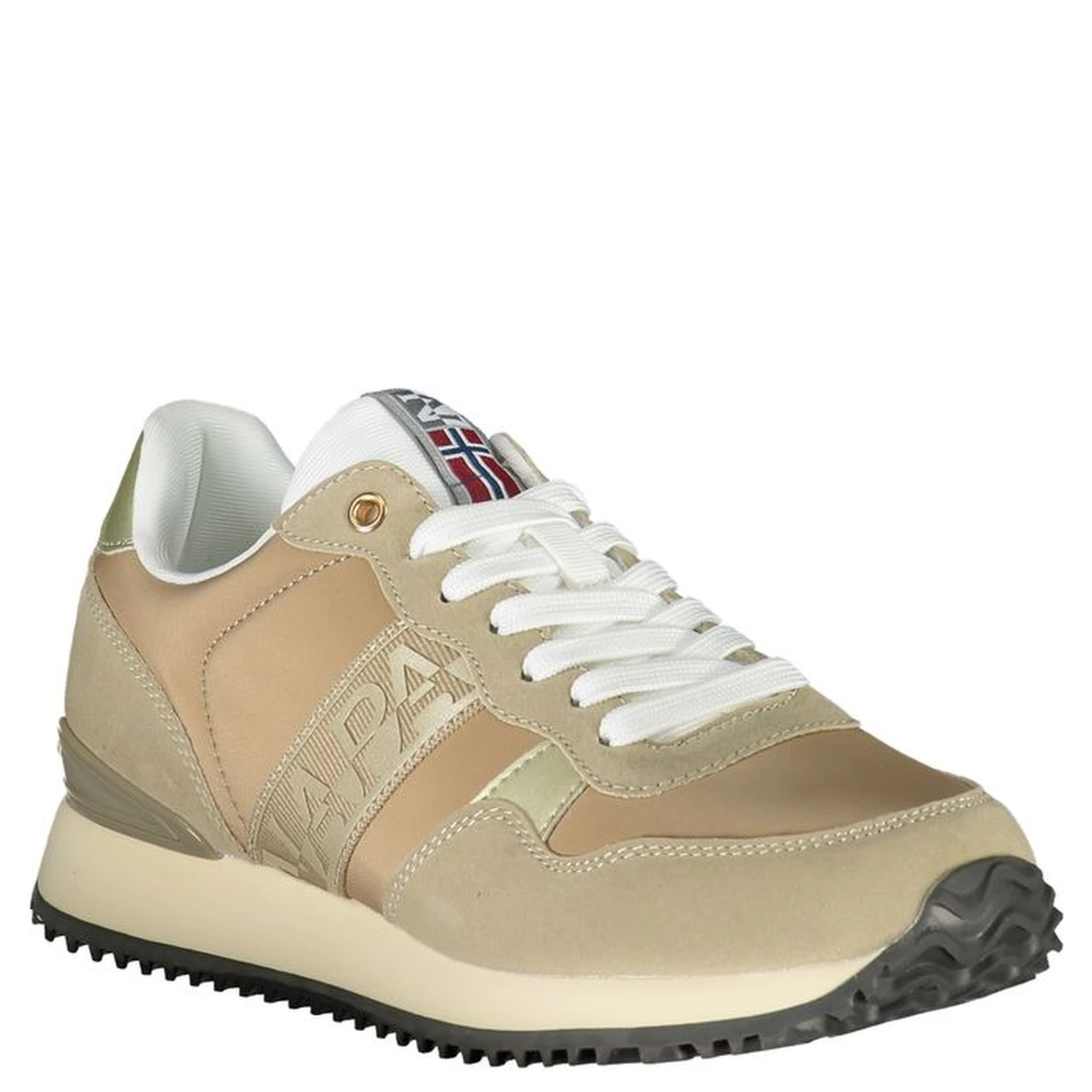 Beige Polyester Sneaker