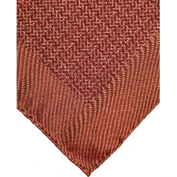 Orange Silk Square Men Foulard Scarf