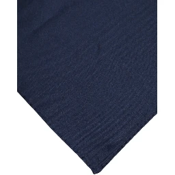 Dark Blue Silk Square Men Foulard Scarf