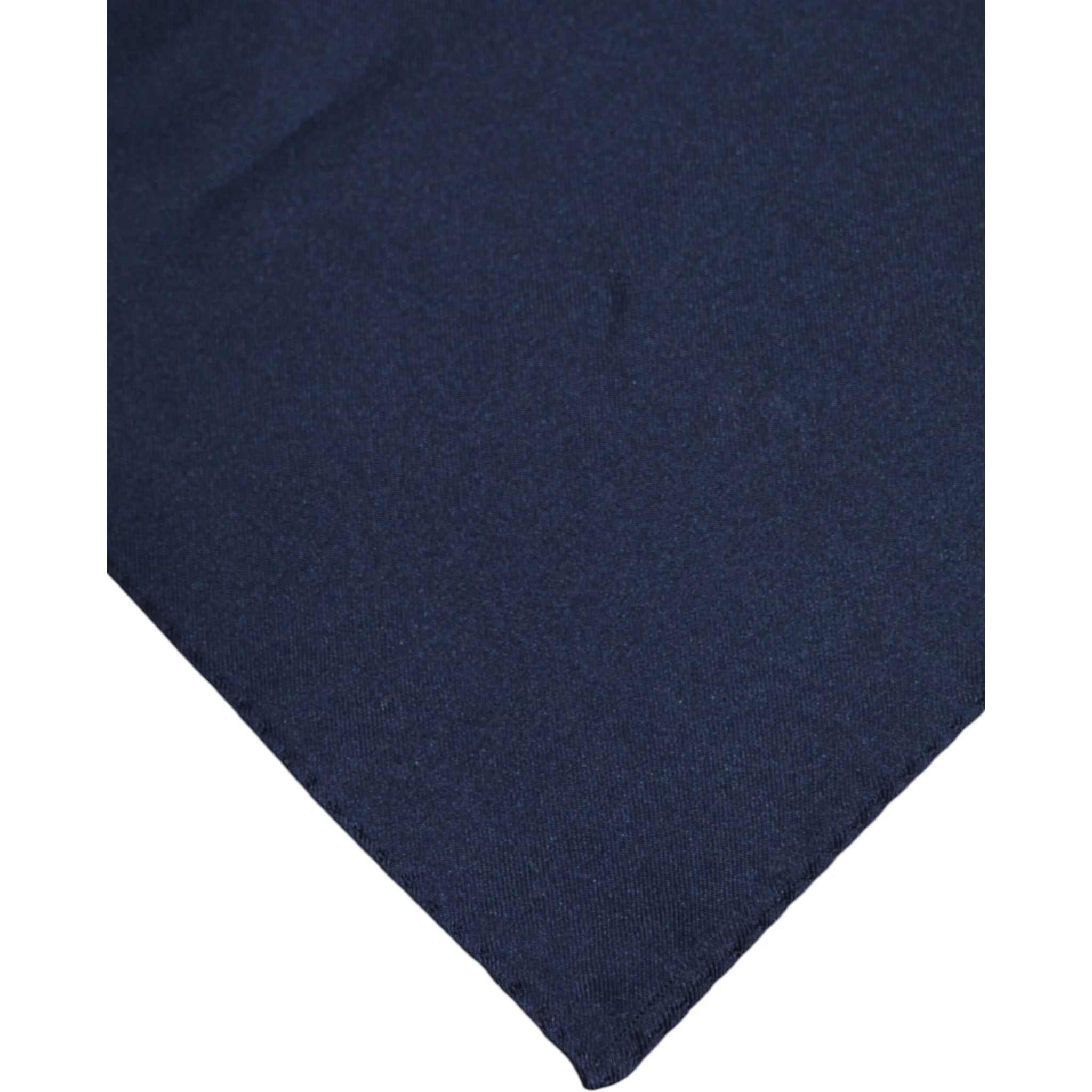 Dark Blue Silk Square Men Foulard Scarf