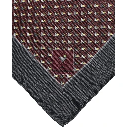 Maroon Cocktail Silk Square Foulard Scarf