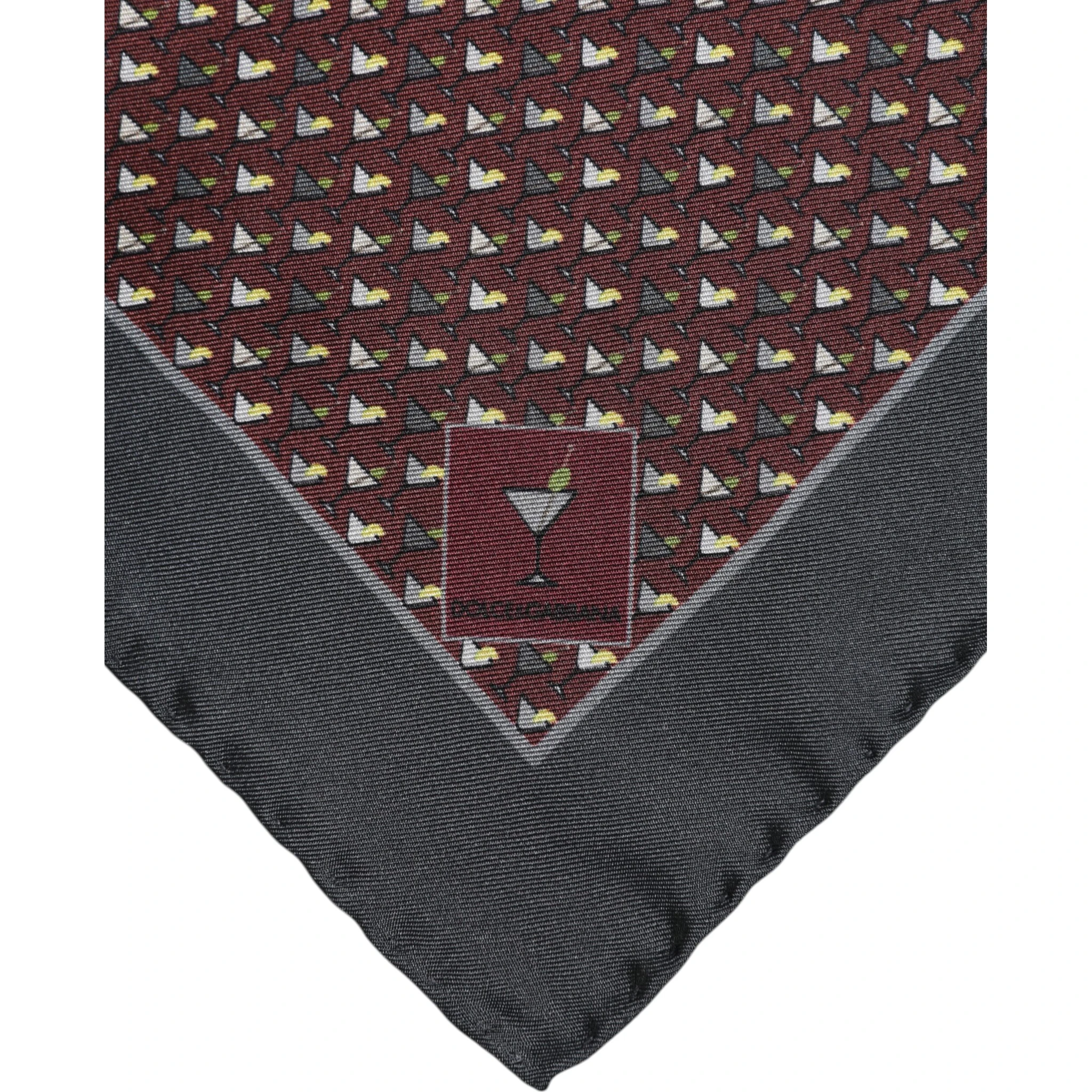 Maroon Cocktail Silk Square Foulard Scarf