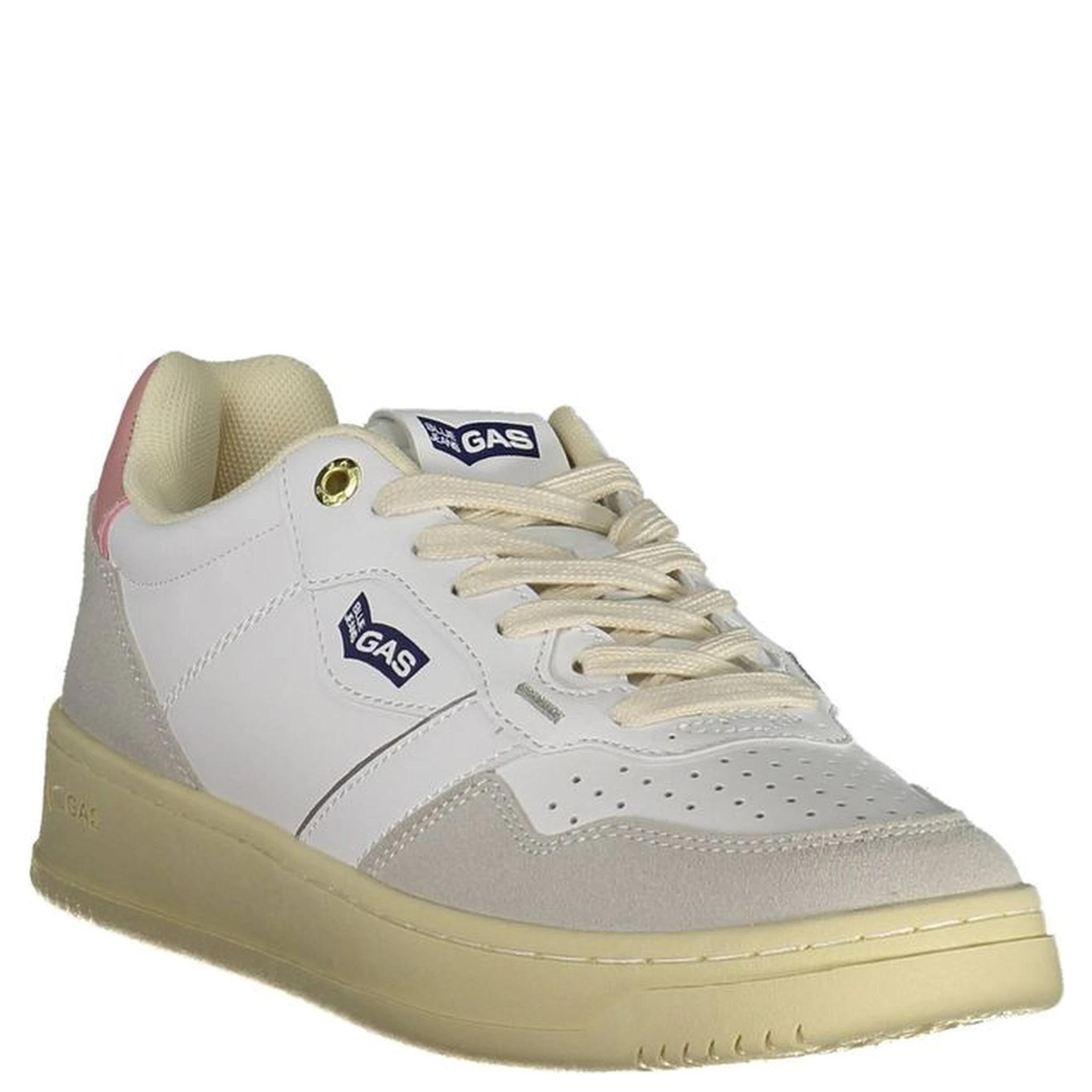 White Polyurethane Women Sneaker
