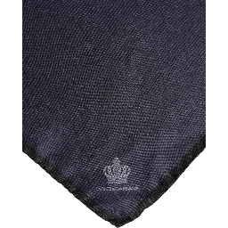 Blue DG Crown Silk Square Men Foulard Scarf