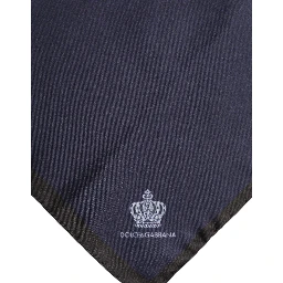 Blue DG Crown Silk Square Men Foulard Scarf