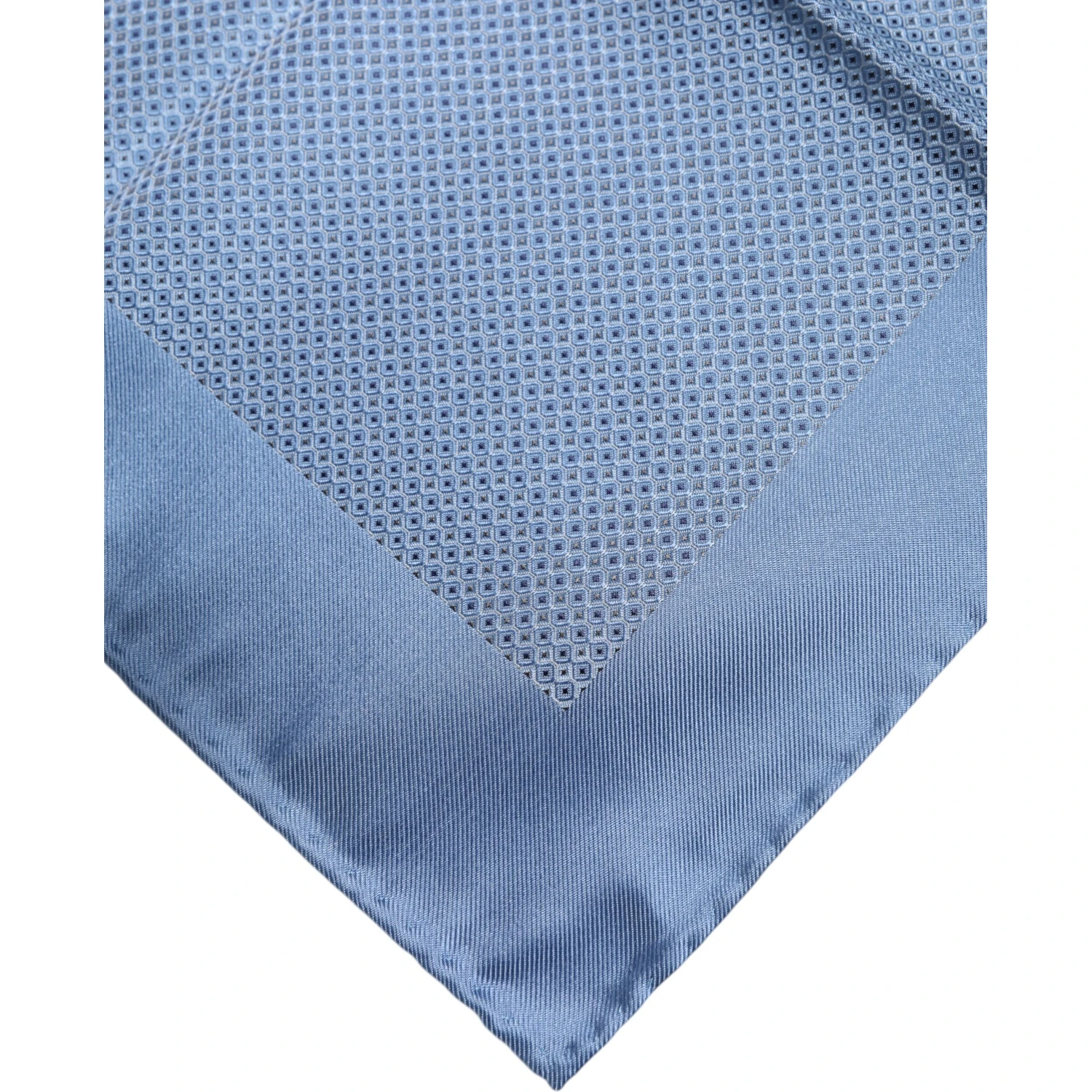 Light Blue Silk Square Men Foulard Scarf