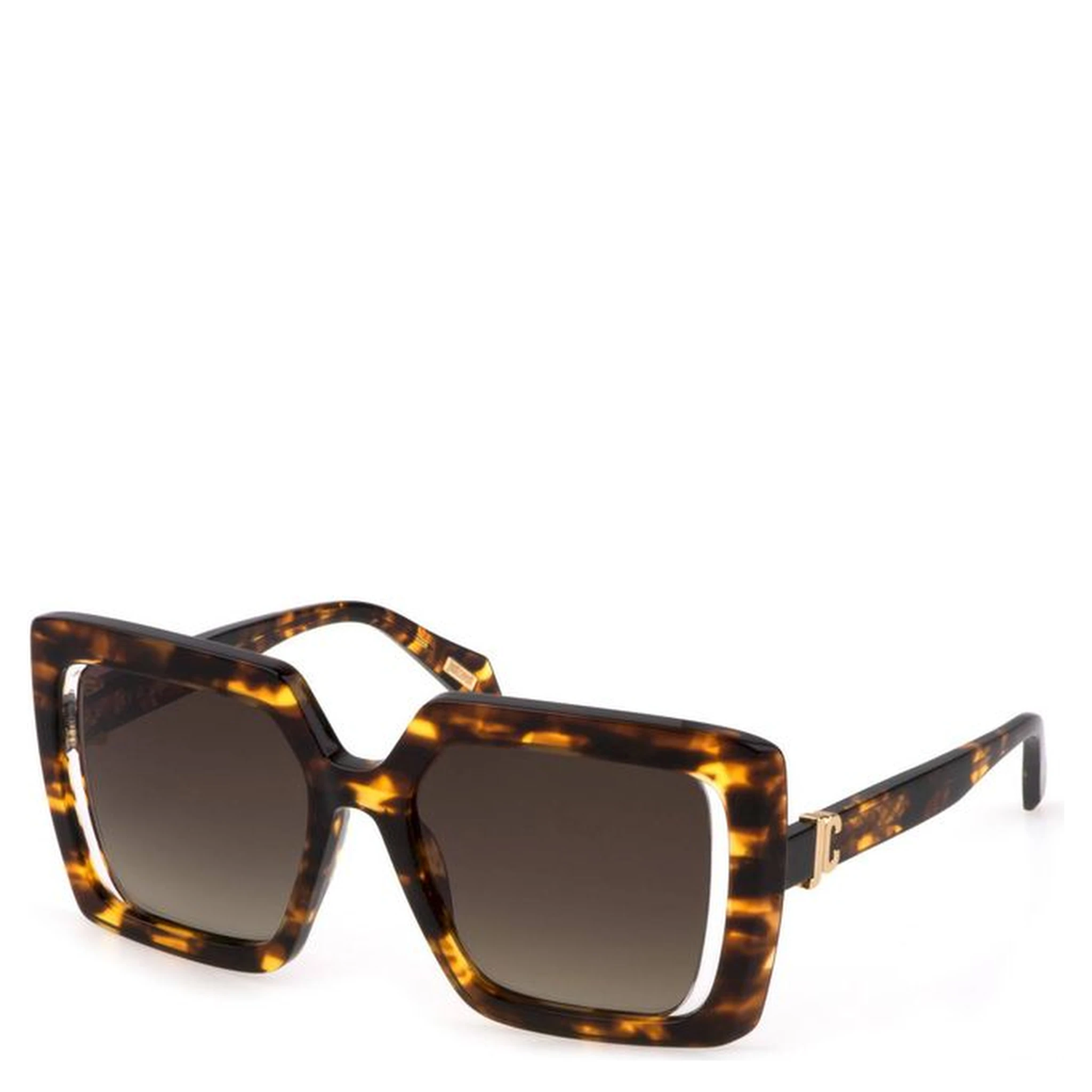 Brown Plastic Women Sunglass