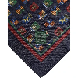 Multicolor Medals Square Foulard Scarf