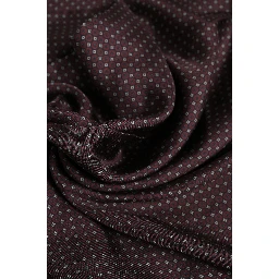 Maroon Dotted Silk Fringes Foulard Scarf