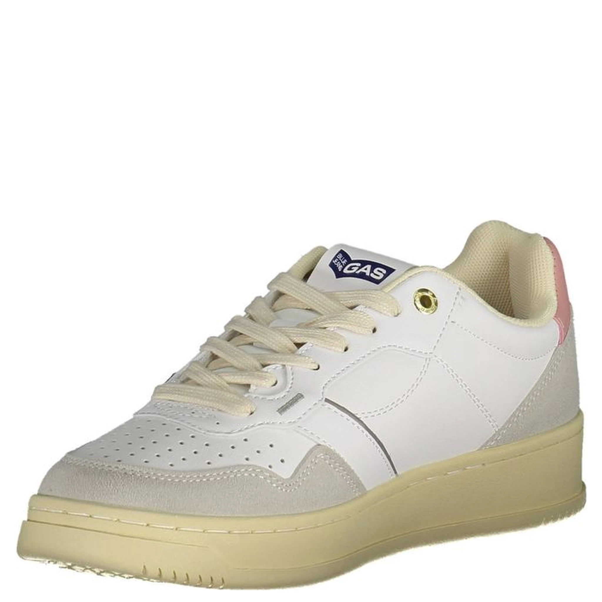 White Polyurethane Women Sneaker