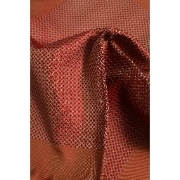 Orange Silk Square Men Foulard Scarf