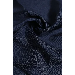 Dark Blue Silk Square Men Foulard Scarf