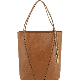 حقيبة كتف بوس توروس من جلد العجل البني