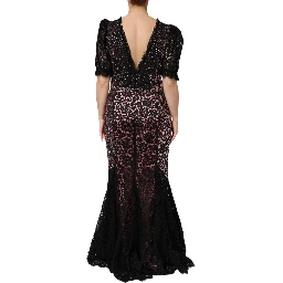 Multicolor Embellished Mermaid Gown Dress