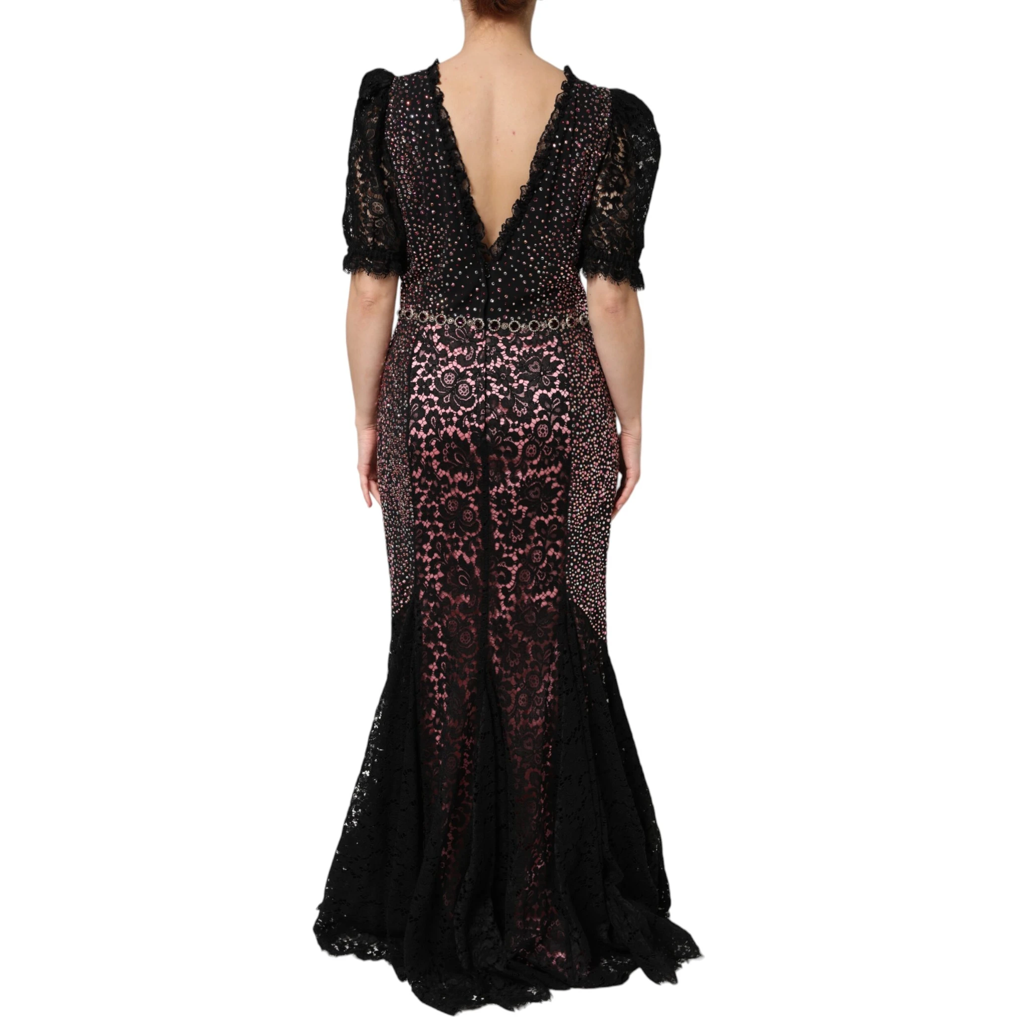 Multicolor Embellished Mermaid Gown Dress