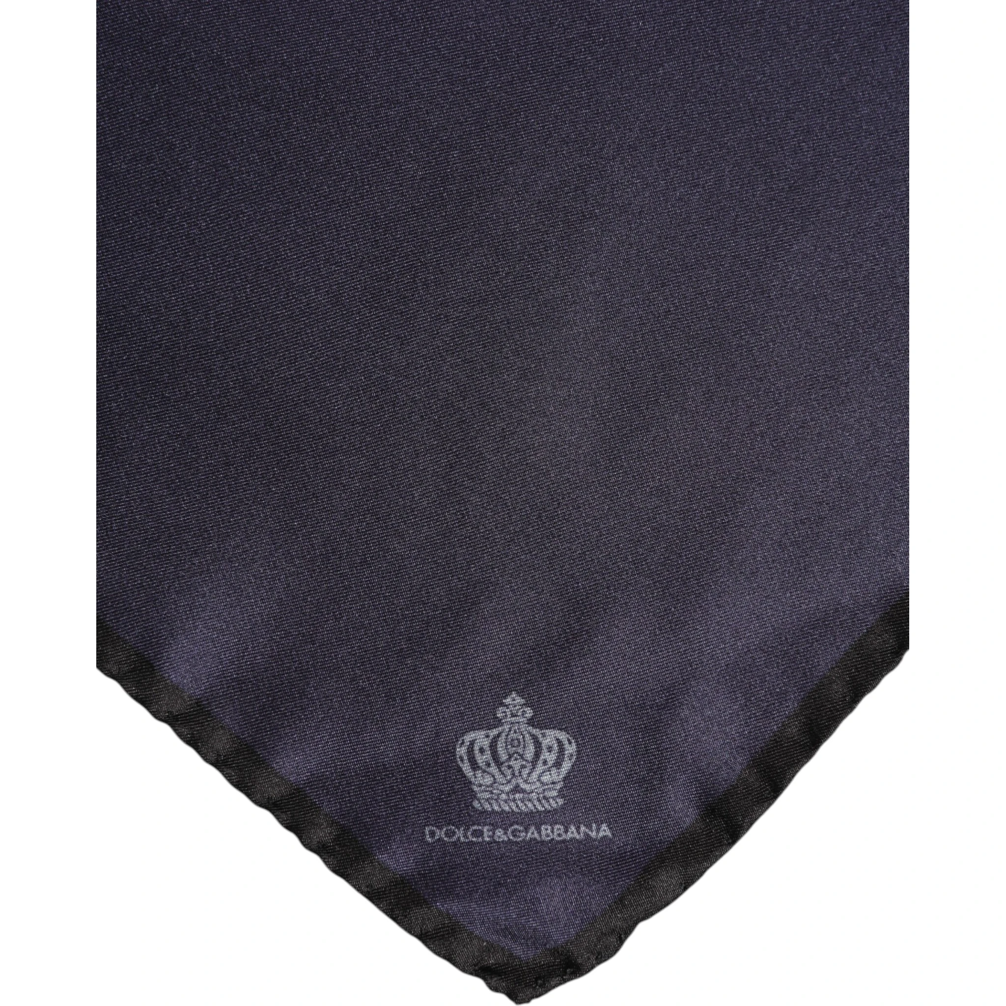 Blue DG Crown Silk Square Men Foulard Scarf