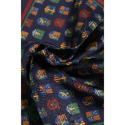 Multicolor Medals Square Foulard Scarf