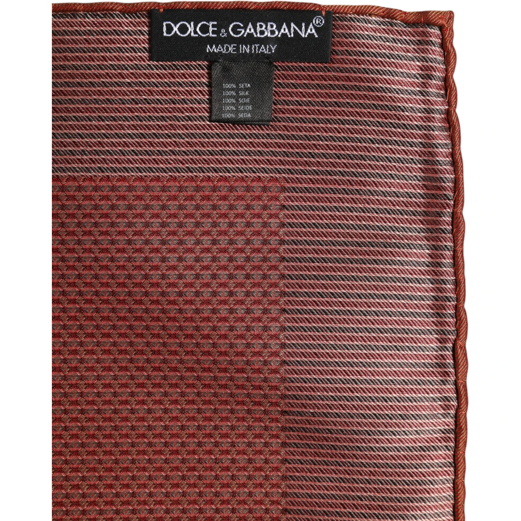 Orange Silk Square Men Foulard Scarf