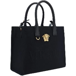 Black Cotton Shoulder Bag