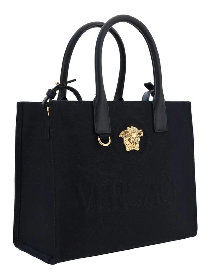 Black Cotton Shoulder Bag