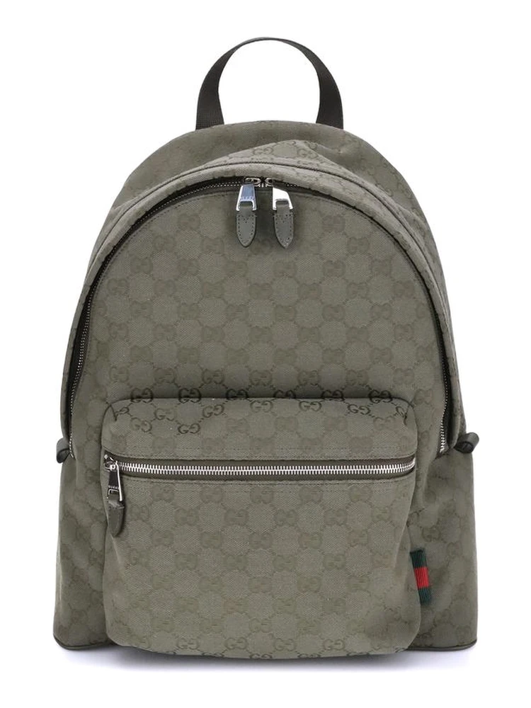 Green Cotton Backpack