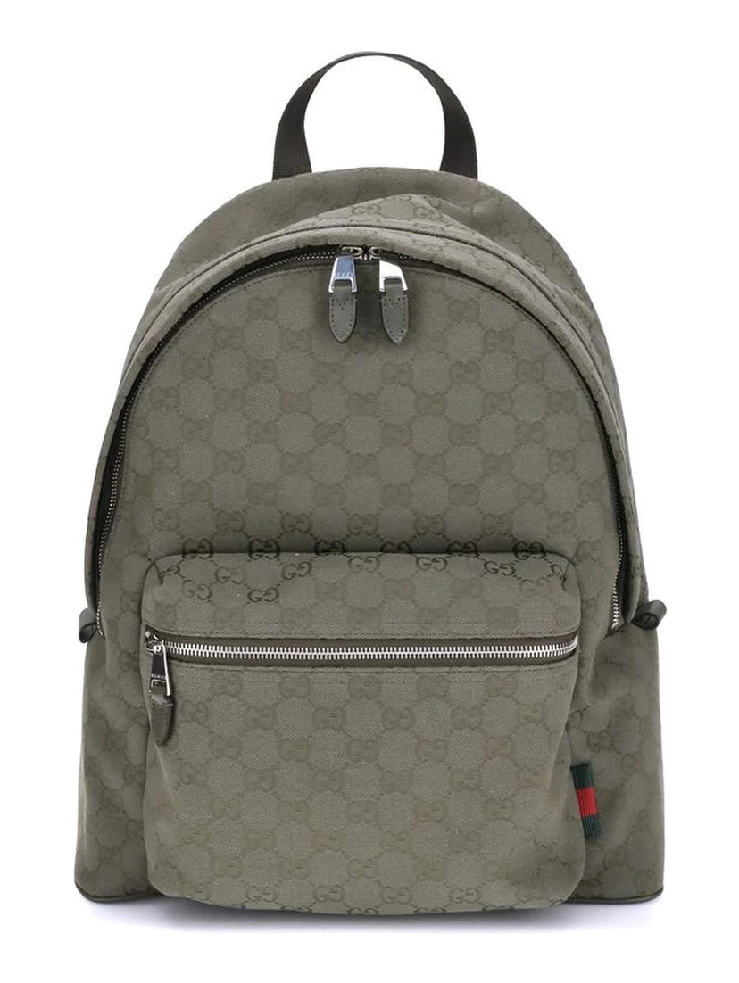 Green Cotton Backpack