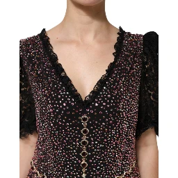 Multicolor Embellished Mermaid Gown Dress