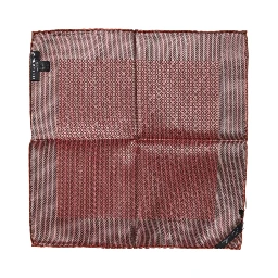 Orange Silk Square Men Foulard Scarf