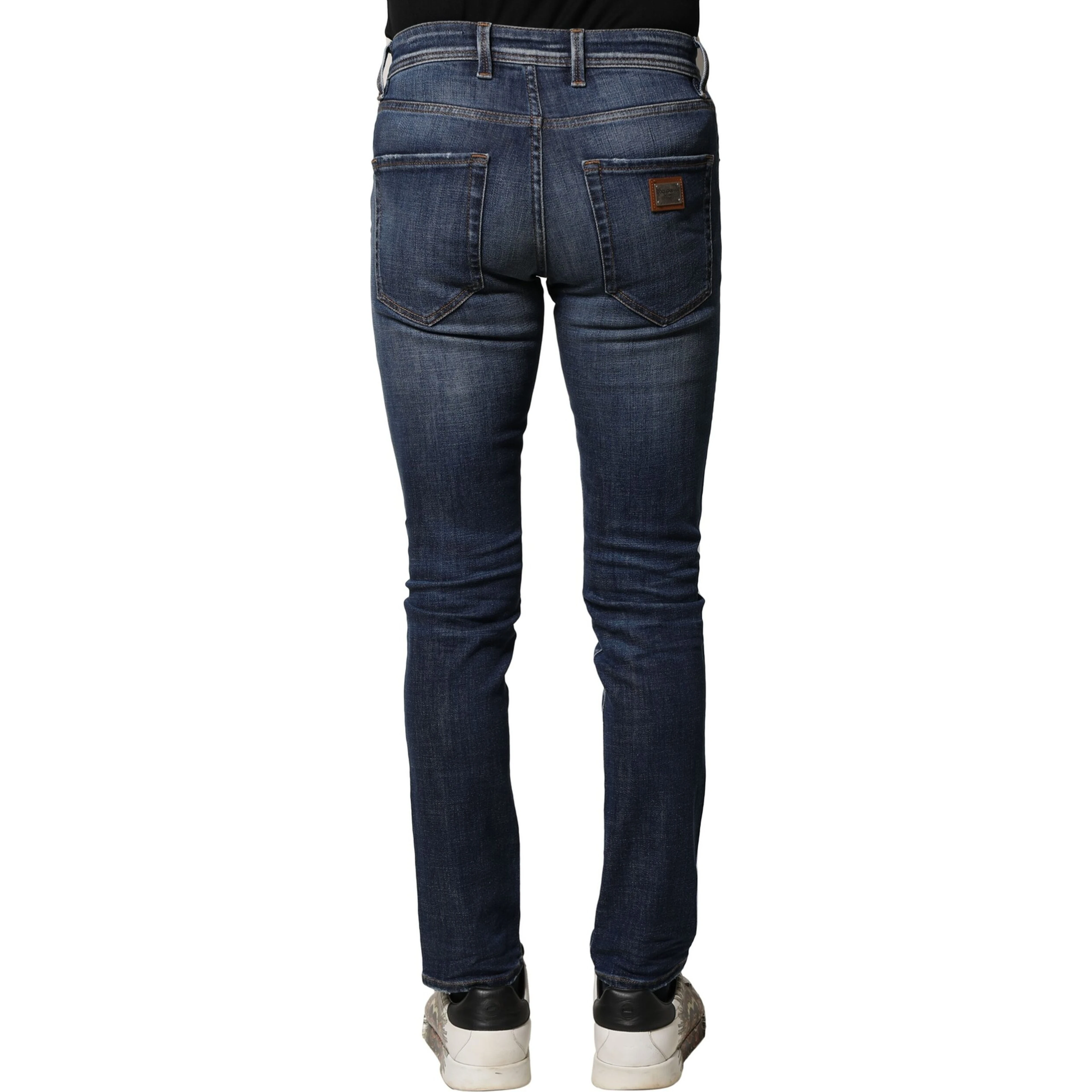 Blue Washed Cotton Slim Fit Men Denim Jeans