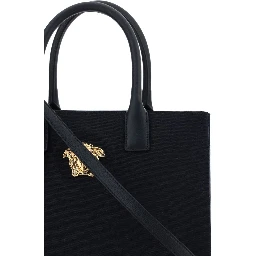 Black Cotton Shoulder Bag