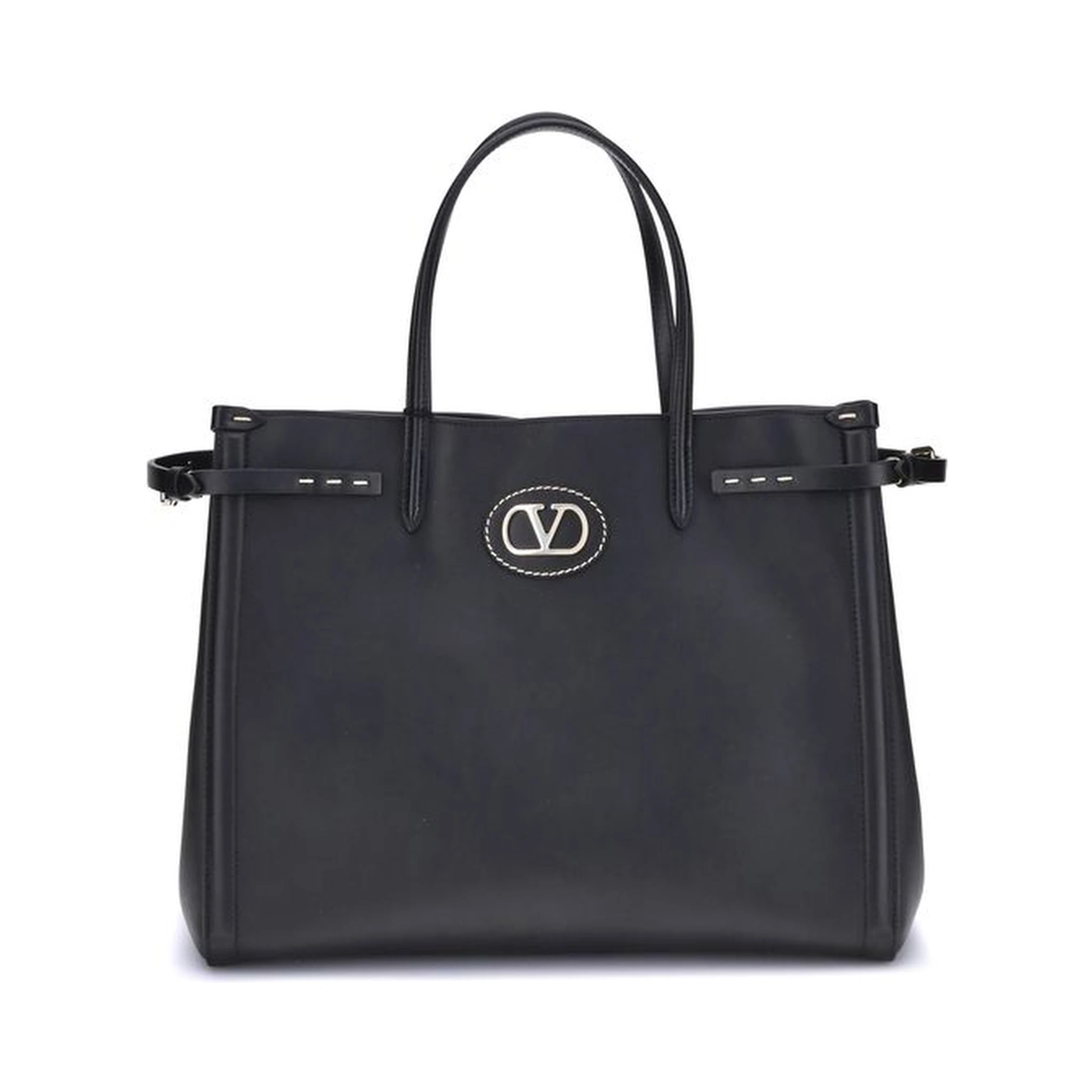 حقيبة كتف بوس توروس من جلد العجل الأسود